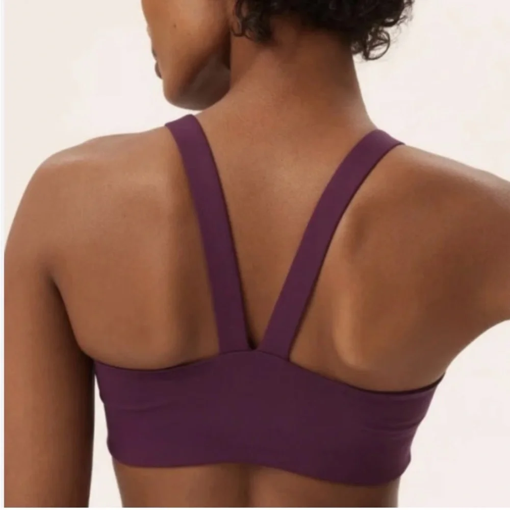 Girlfriend Collective Lou V-Back Bra Purple‎ NWT Sustainable size XL